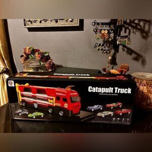 Catapult Truck Freewheeling Series Toy Set - Red